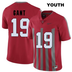 Youth NCAA Ohio State Buckeyes Dallas Gant #19 College Stitched Elite Authentic Nike Red Football Jersey IC20M10SP